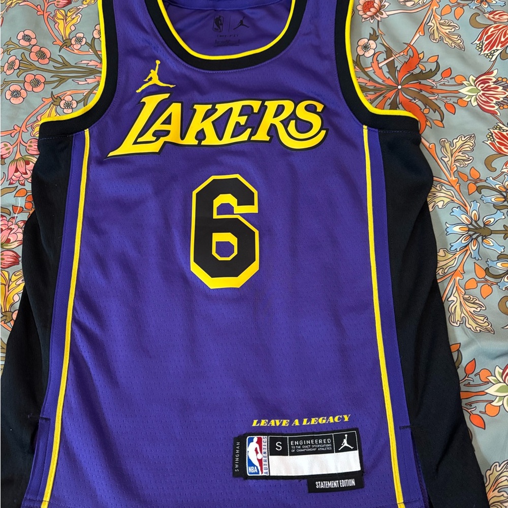 NBA Lakers Purple and Yellow Jersey Small Excellent Condition